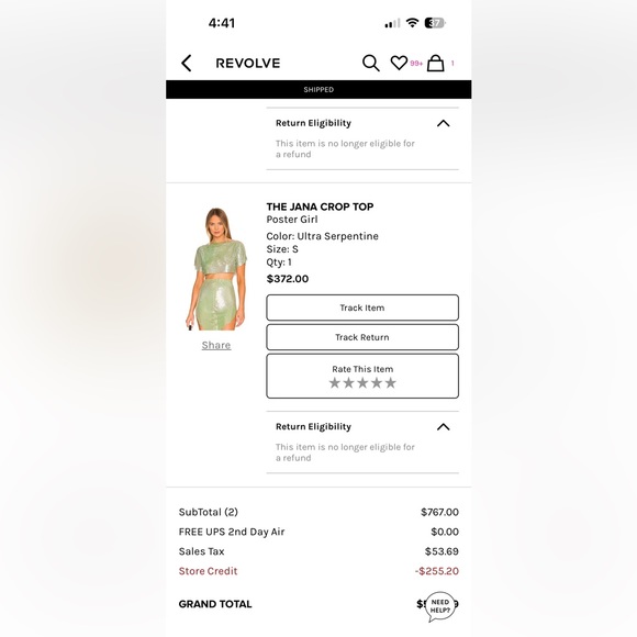 Poster girl Set NWT sana mini skirt & Jana crop top - Picture 5 of 7